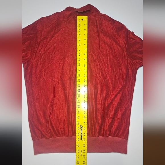 Vintage J. blair Orange Menswear Pocket Sweater 1/4 Zip Large Made In Usa B8 - Picture 5 of 5